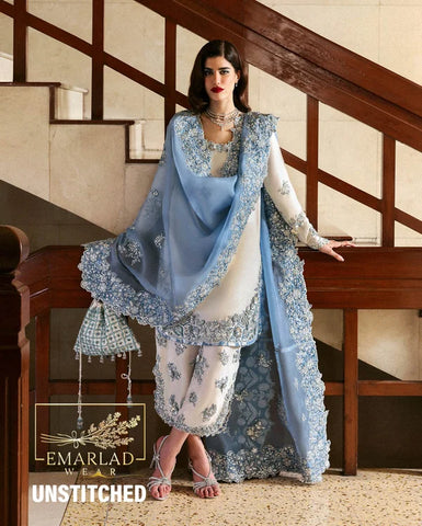 Hussain Rehar | Off-White - Raw Silk Embroidered Collection