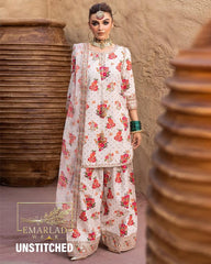 Charizma | White - Digital Printed Silk Collection