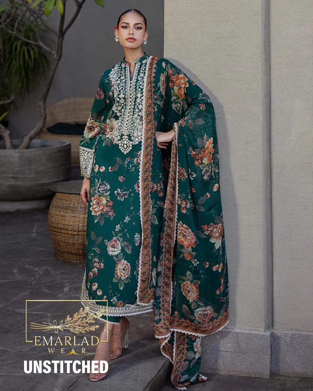 Zainab Chottani | Dark Green - Luxury Lawn Collection