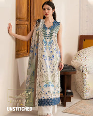 Asifa & Nabeel | White & Blue - Luxury Lawn Collection