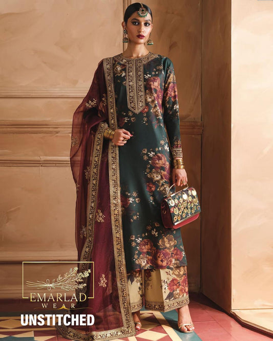 Hum Joli | Dark Teal - Lawn Collection