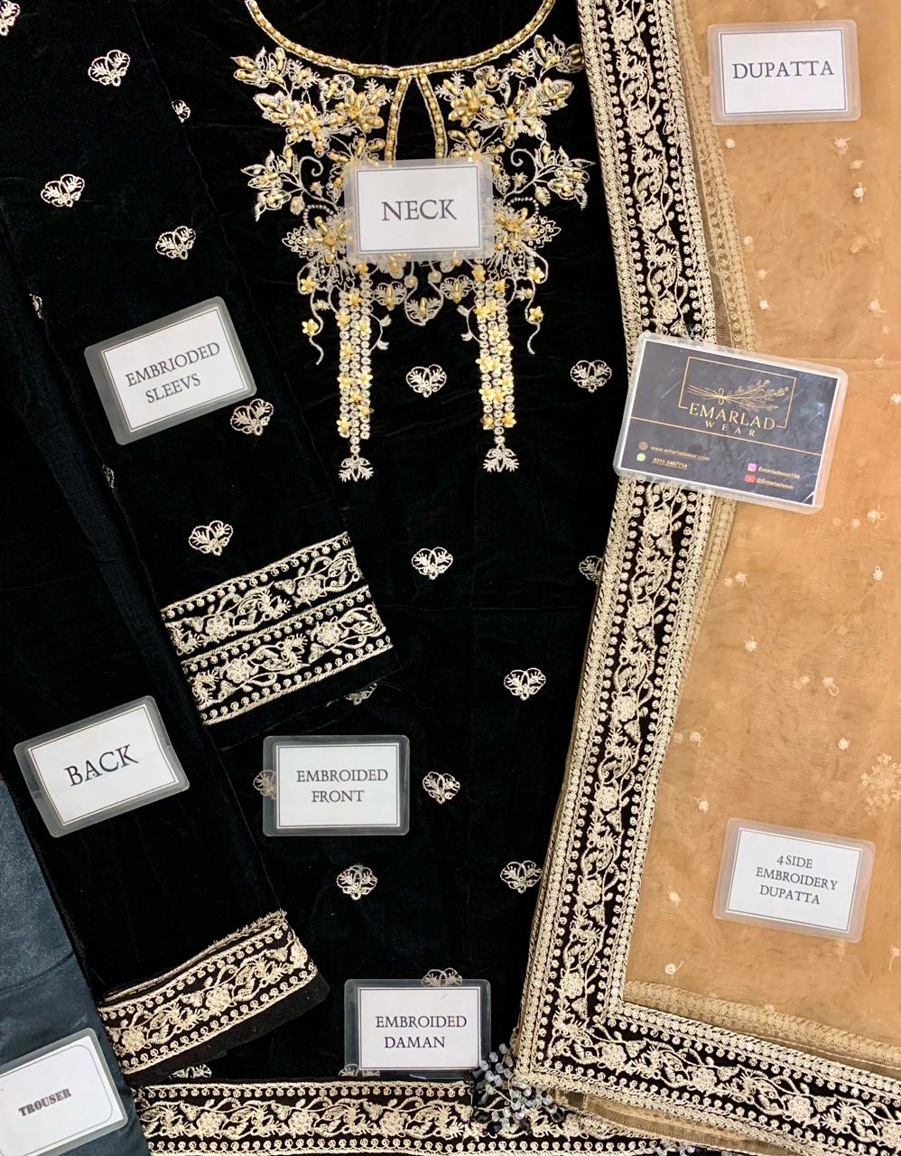 JAZMIN EMBROIDERED VELVET COLLECTION