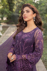 Maria B Embroidered purple hr 3PC  Suit