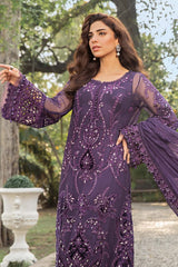 Maria B Embroidered purple hr 3PC  Suit