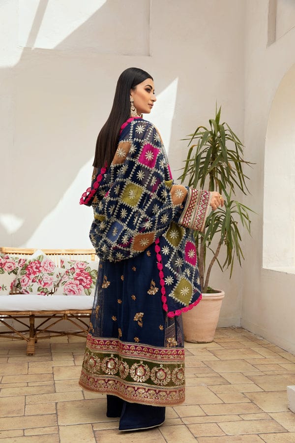 Maryam Hussain Blue Exclusive Net 3Pc