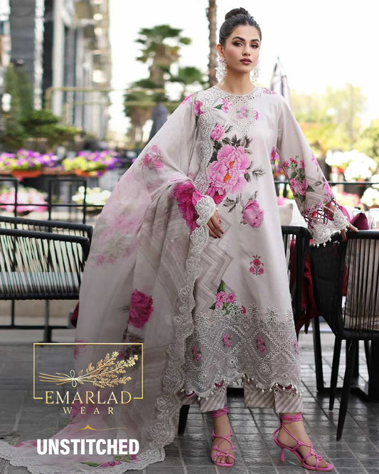 Heer GreyDigital Printed Silk