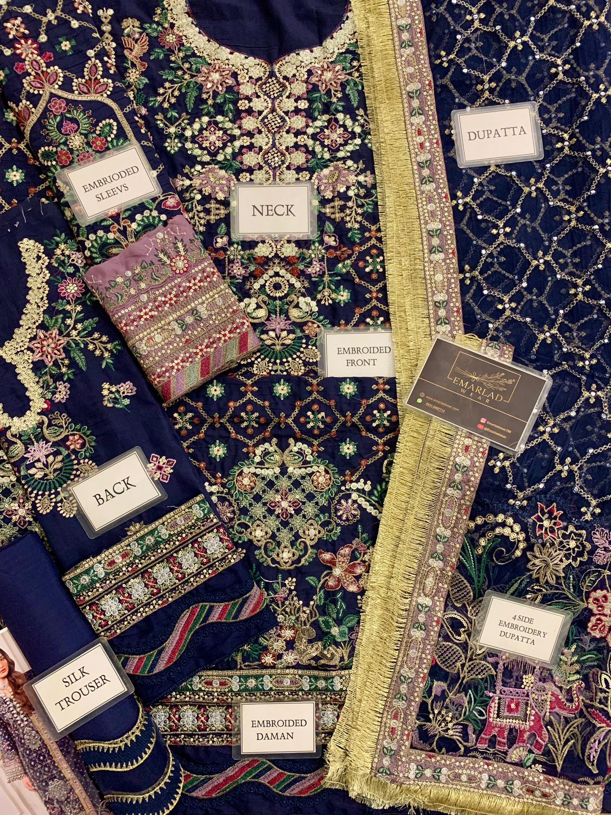 Baroque | Navy Blue - Raw Silk Collection