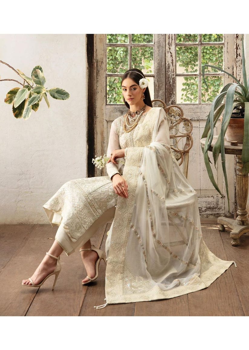 Gulaal Semi Pure Chiffon Cream