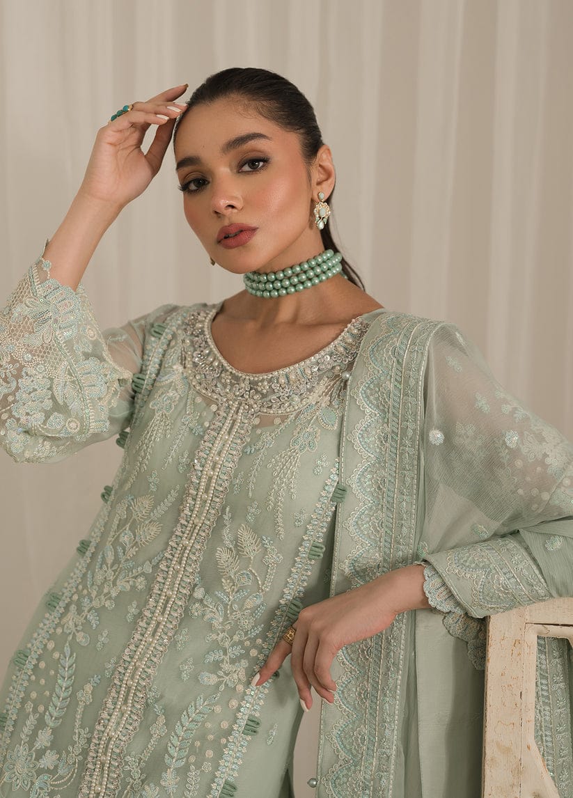 Gulaal Semi Pure Chiffon Ice Green