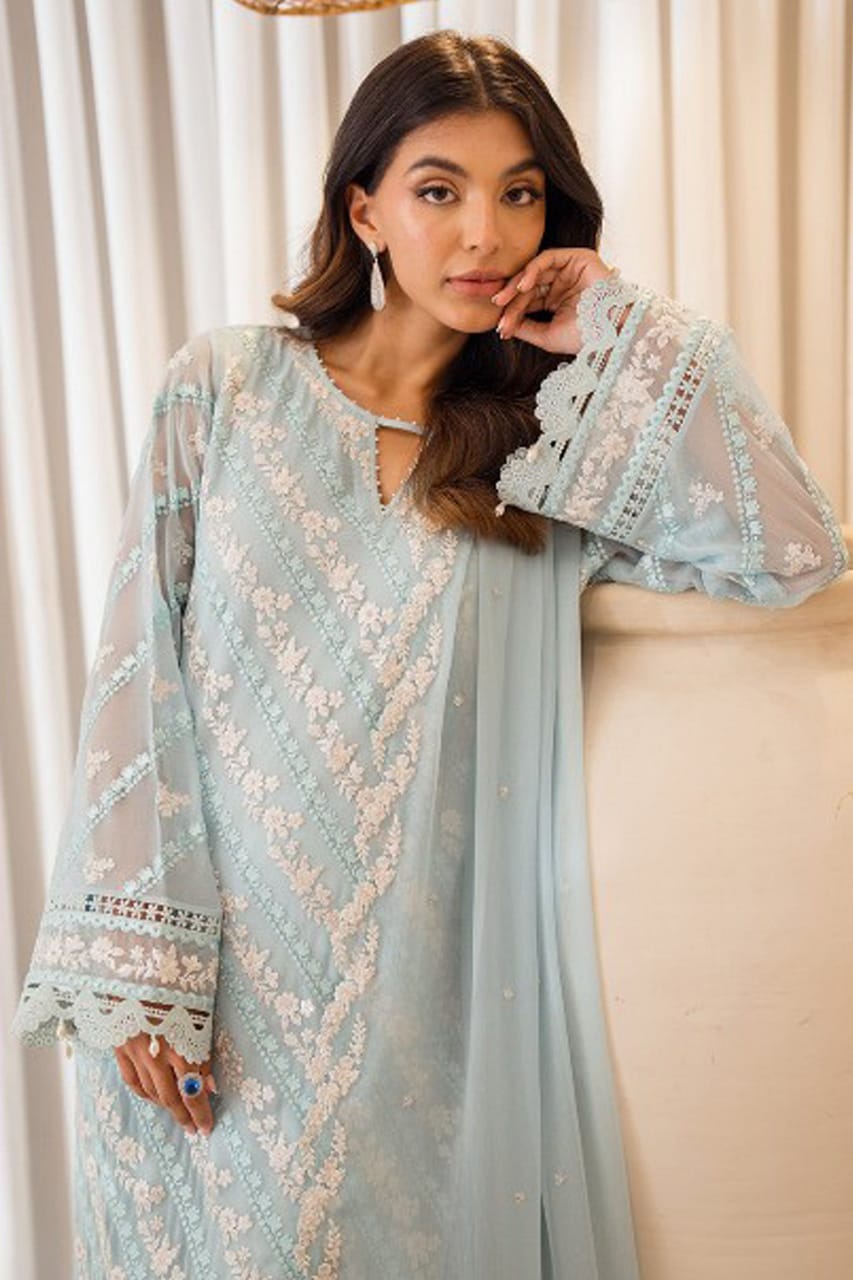 Mint Glaze - AZURE - 3 Piece Unstitched Chiffon