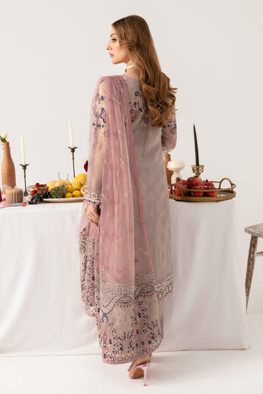 Ramsha Minhal Dusty | M-1110 - Unique Chiffon