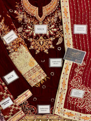 Nureh | Maroon Velvet Micro 9000