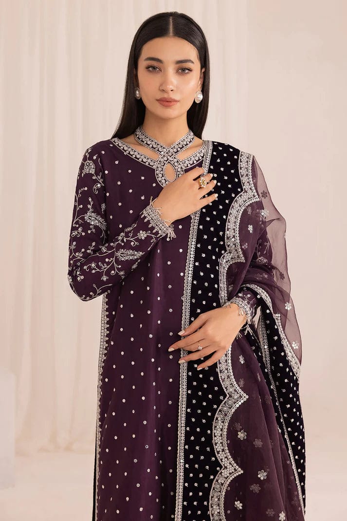 Jazmin - Embroidered Dark Purple