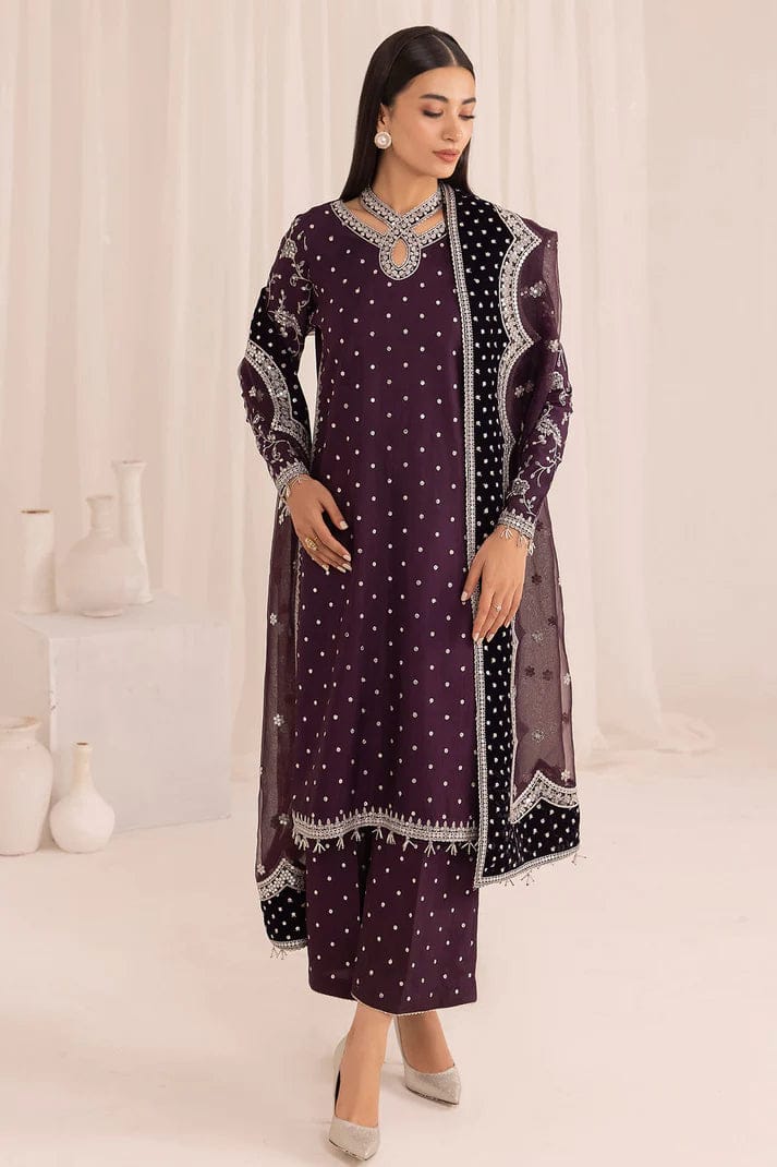 Jazmin - Embroidered Dark Purple