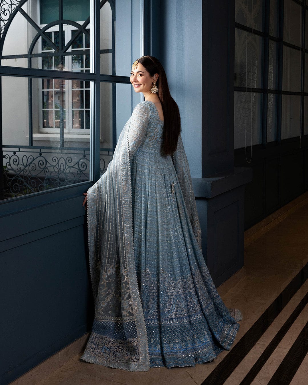 Miyah | Faiza Saqlain - Ice Blue - Bridal Collection