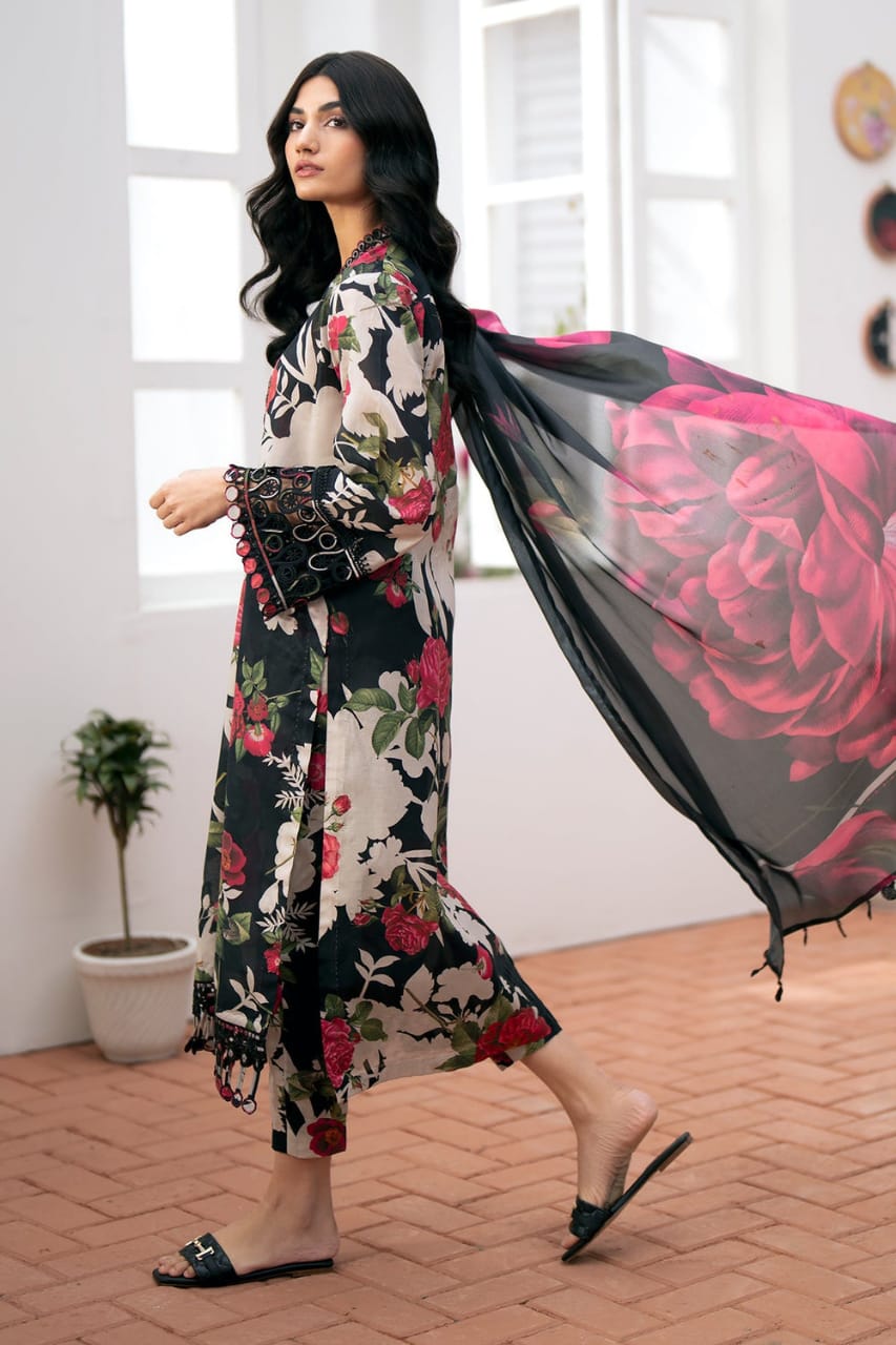 Barooque | Black - Khadija - Lawn Collection 2025