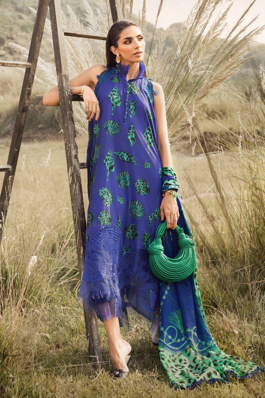 Maria B | Royal Blue - Lawn & Chiffon Dupatta Collection