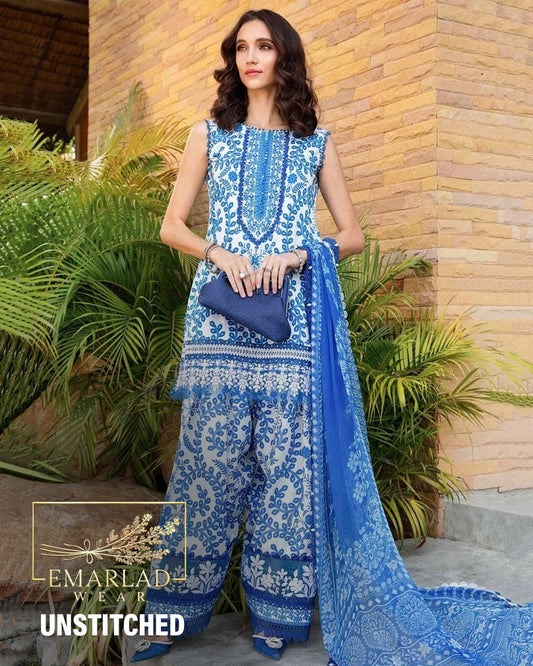 lawn dress with chiffon dupatta 1B-Sage Green Lawn Suit with Printed Chiffon Dupatta By-Sobia Nazir Pakistani Moda