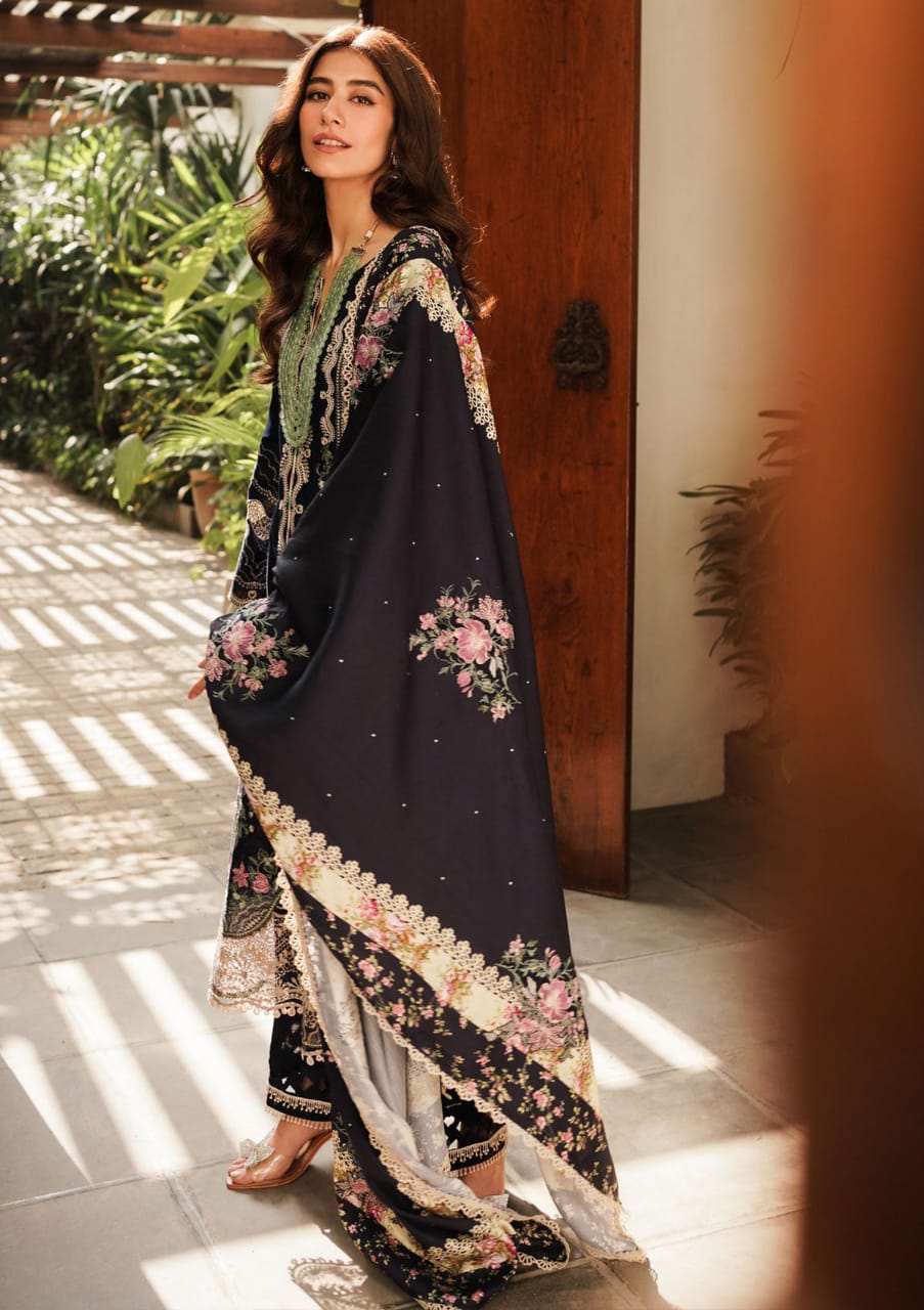 Maryam & Maria | Black - Lawn Collection