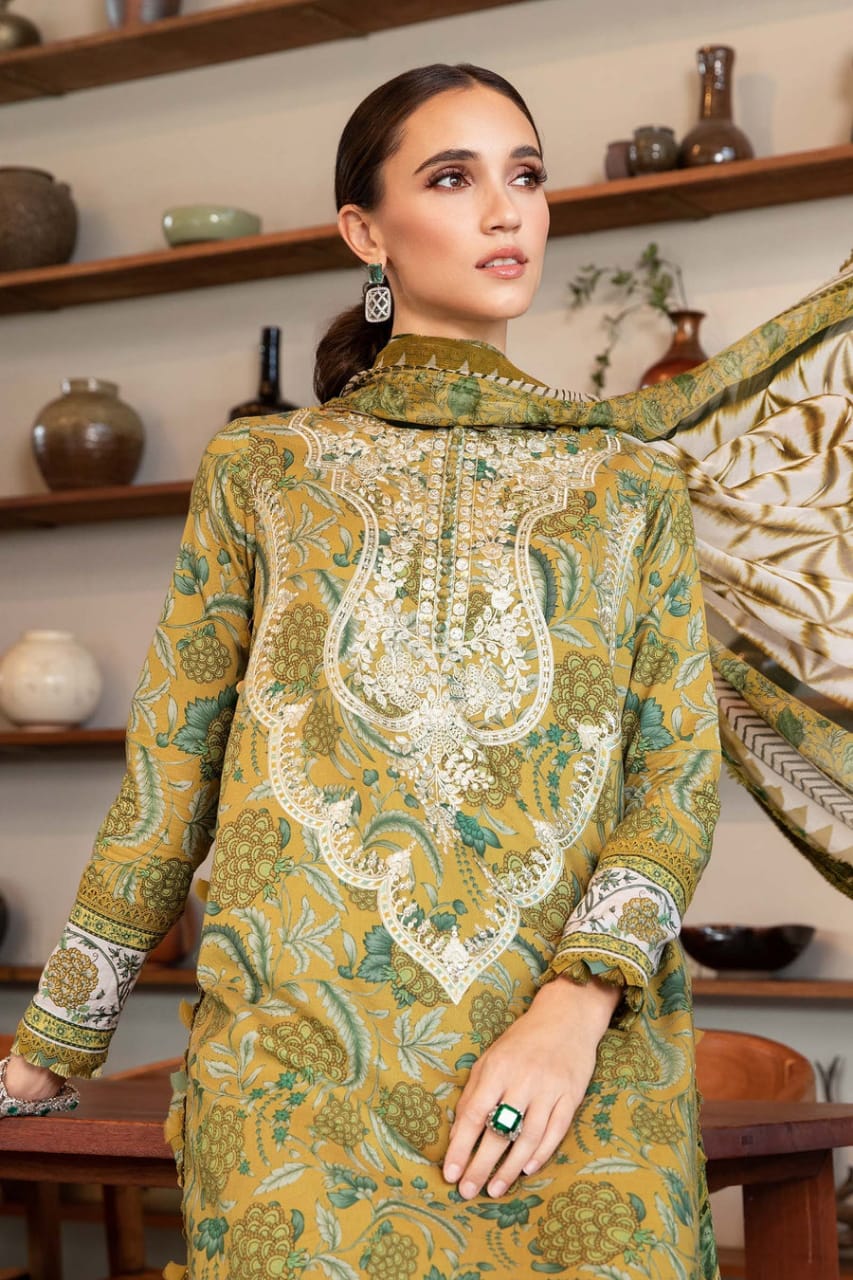 Maria B Mprint | Mustard Green