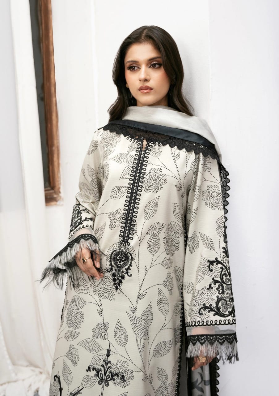Bin Ilyas | Black & White - Digital Printed Lawn Collection