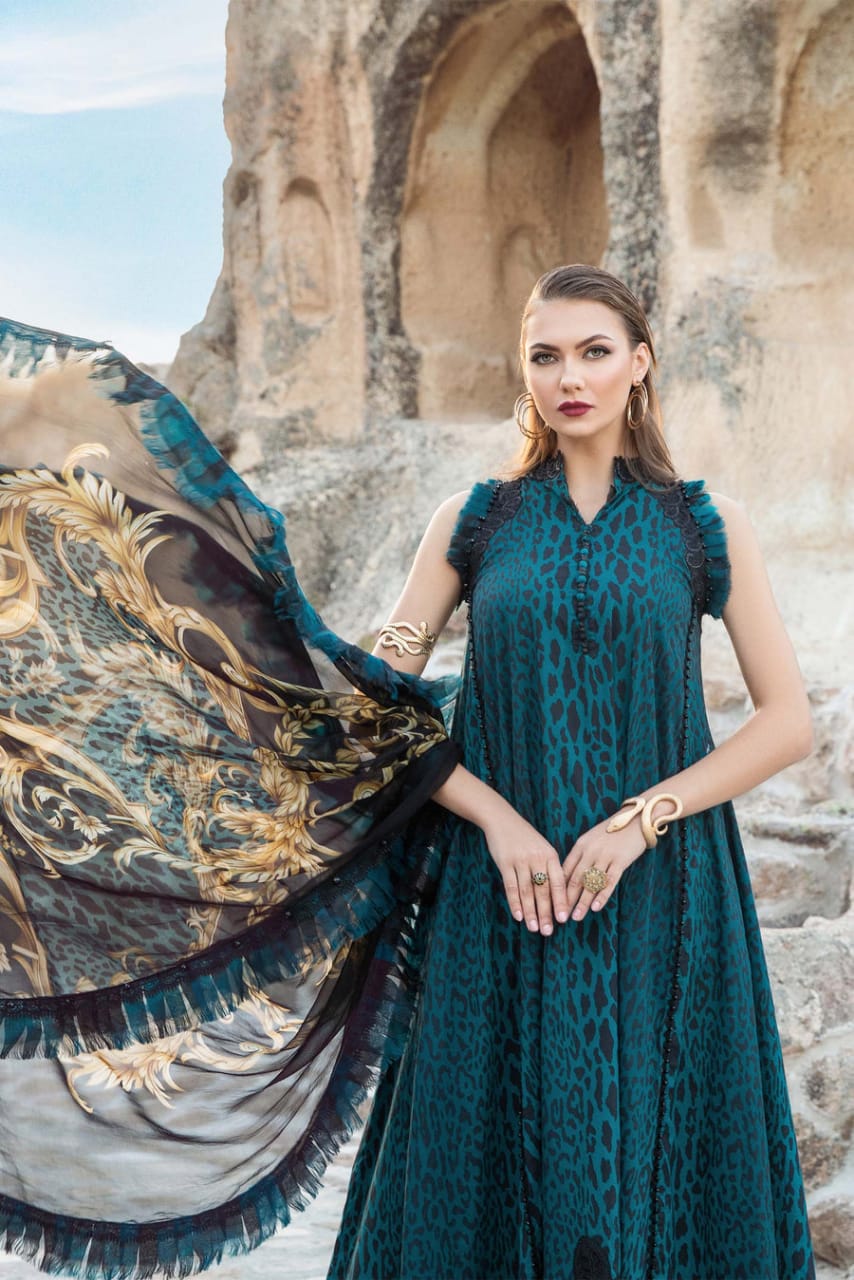 Maria B | Zinc - Cheetah Print Pure Lawn Collection