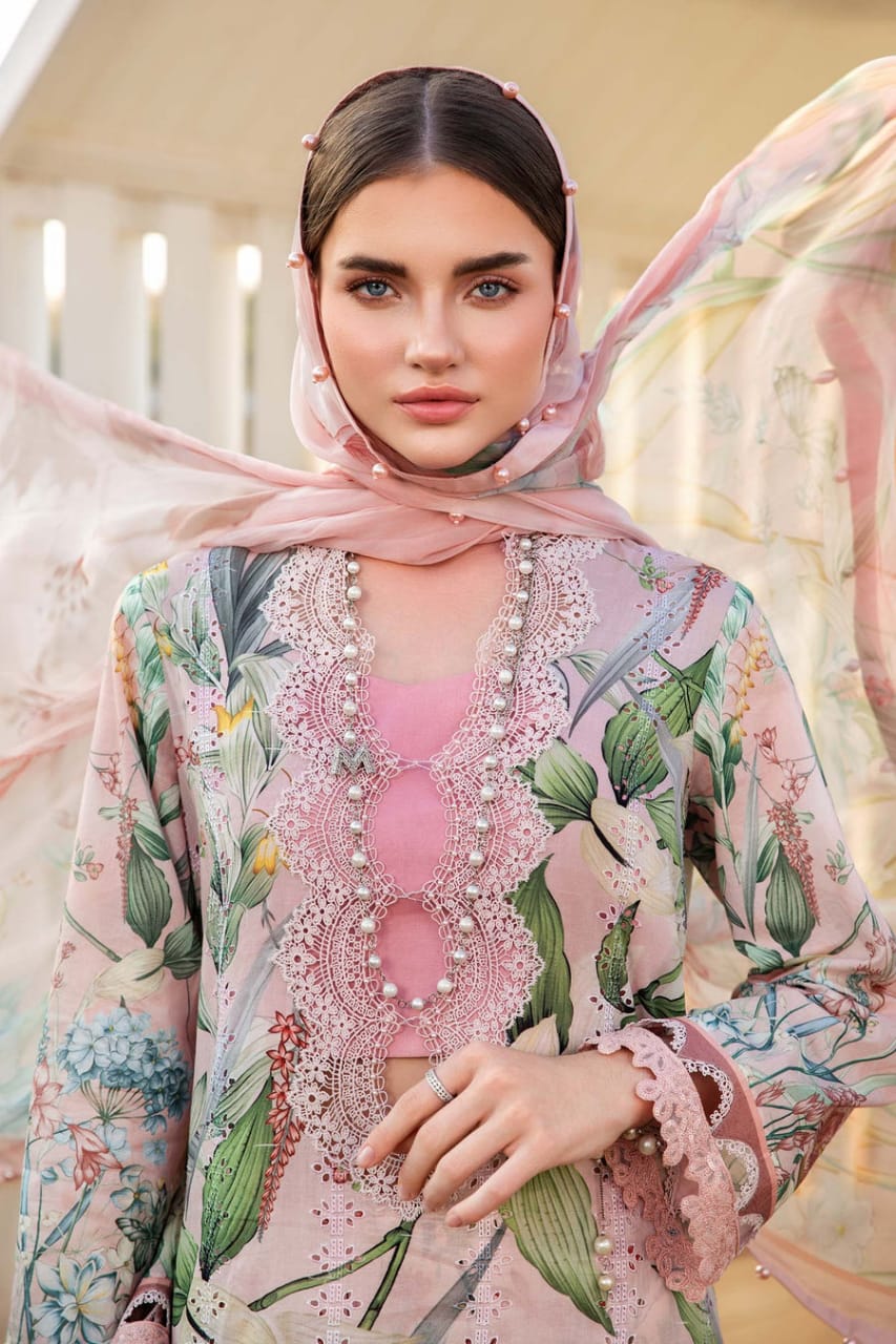 Maria B | Peach - Printed with Chikankari Collection