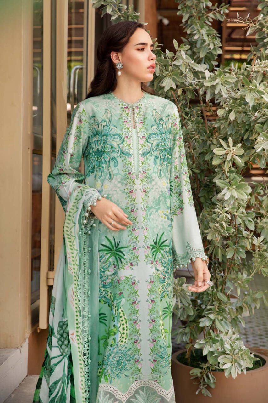 Maria B MPT-2514A | Green - Lawn Collection