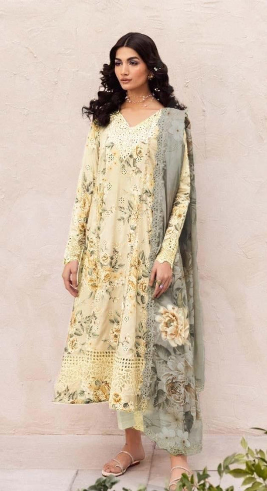 Iznik | Yellow - Printed Lawn Chikankari Collection