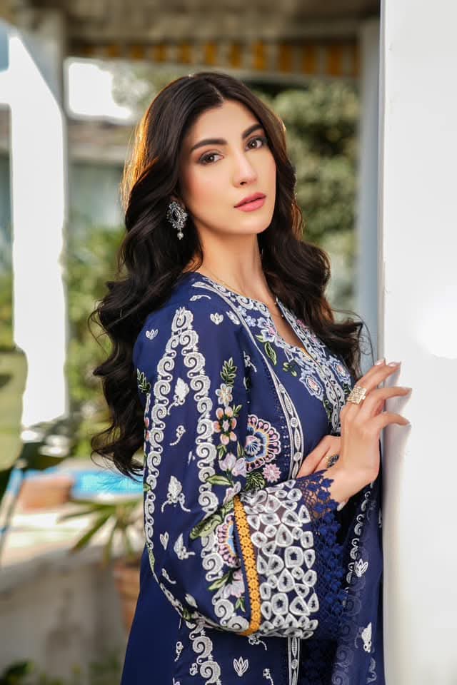 Maria B | Navy Blue - Luxury Lawn Collection