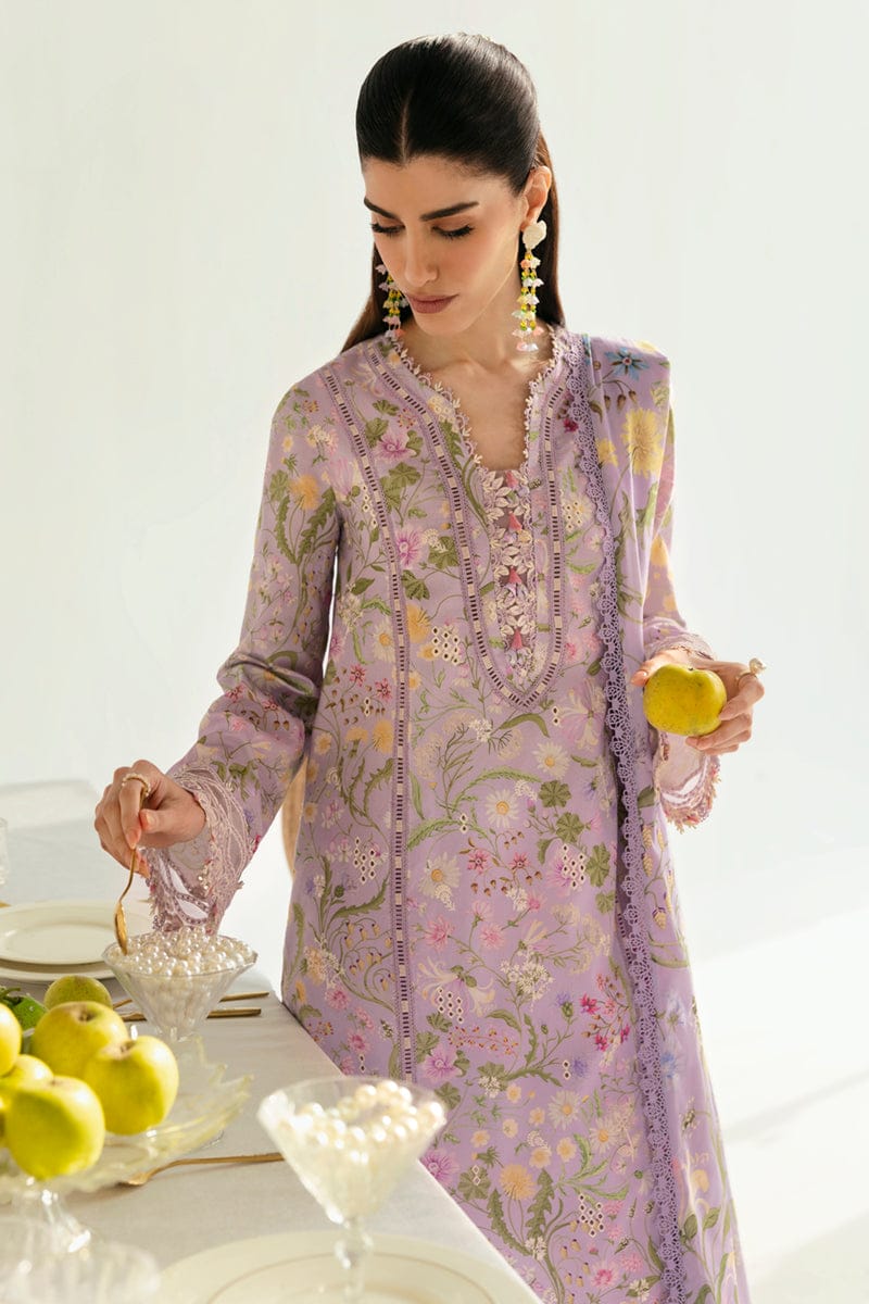 Qalamkar Q Prints | Lilac - Lawn Collection