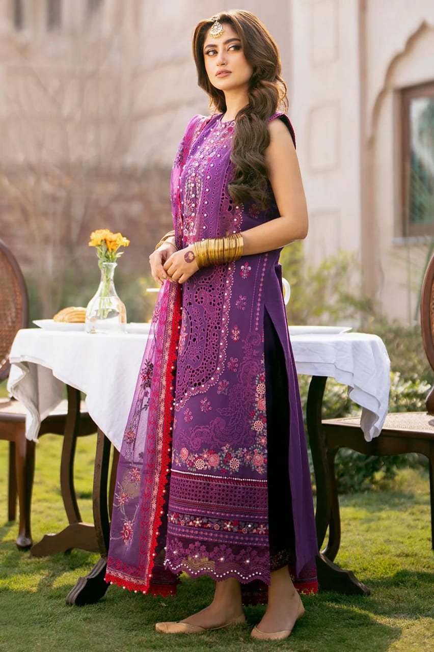 Bin Ilyas | Purple - Cotton Chikankari Collection