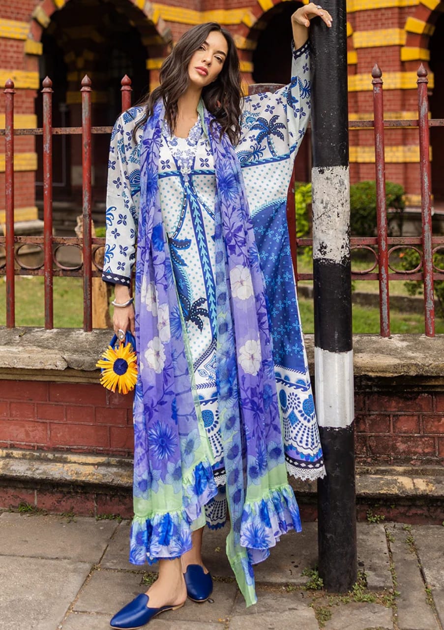 Mushq Blue White Lawn Collection – Emarlad Wear