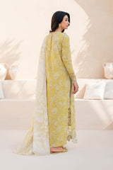 Iznik - Mehndi Green | Printed Lawn With Chikankari Embroidered Collection