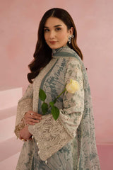 Afrozeh | Pistachio Green - Printed Lawn Chikankari Collection