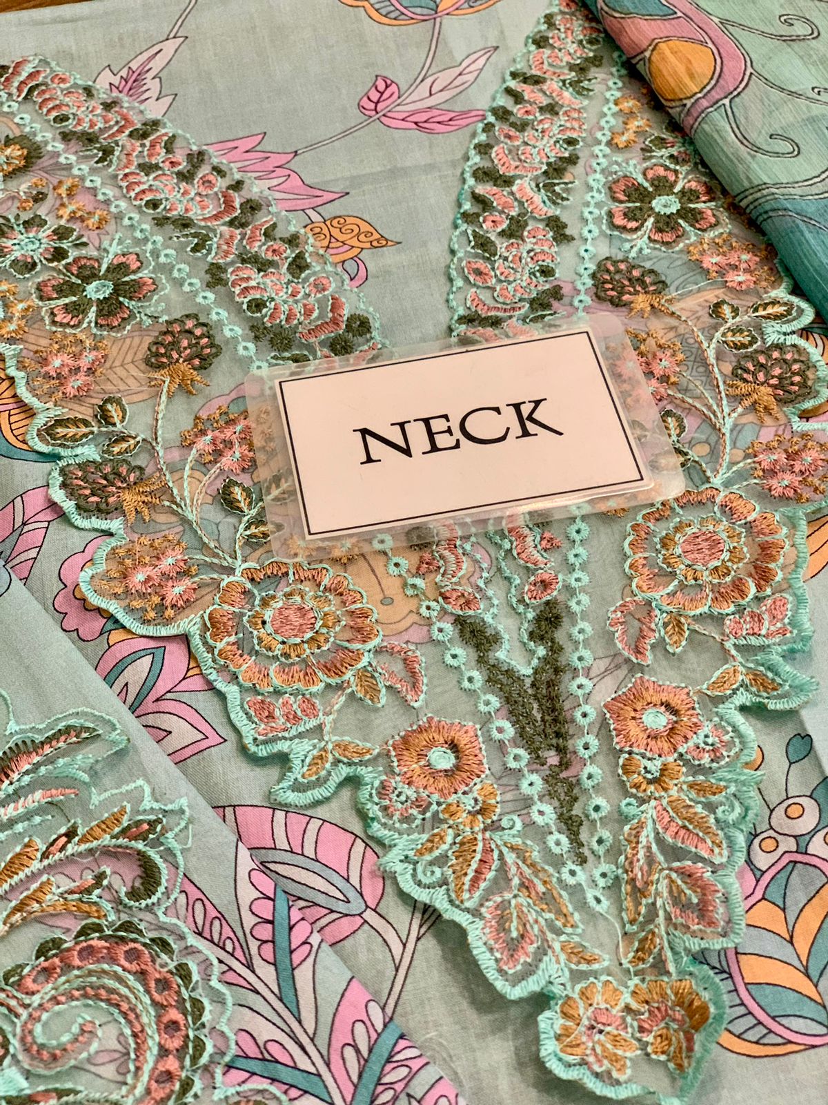 Ramsha Khan | Aqua Green - Lawn Chiffon Dupatta Collection