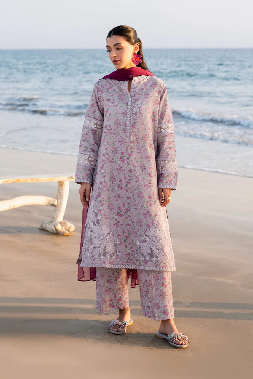 Iznik UE-403 | Light Purple - Printed Lawn Collection