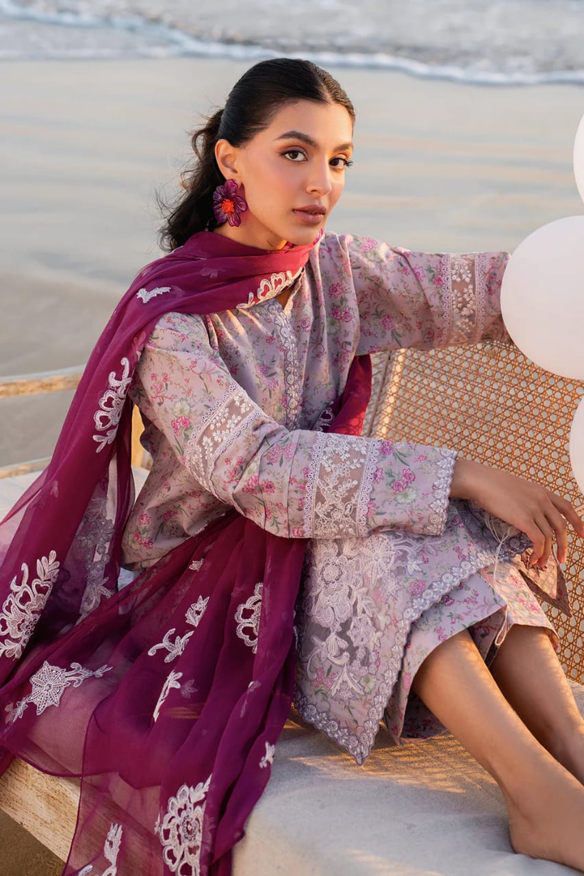 Iznik UE-403 | Light Purple - Printed Lawn Collection