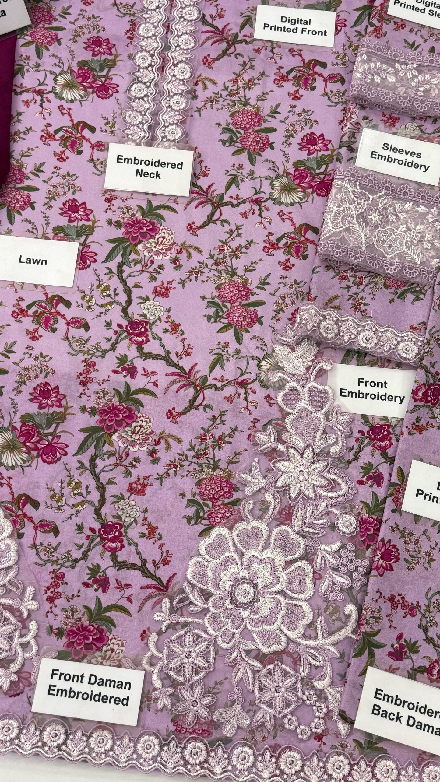 Iznik UE-403 | Light Purple - Printed Lawn Collection