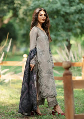 Iznik IPK-06 |  Grey blue - Lawn Collection
