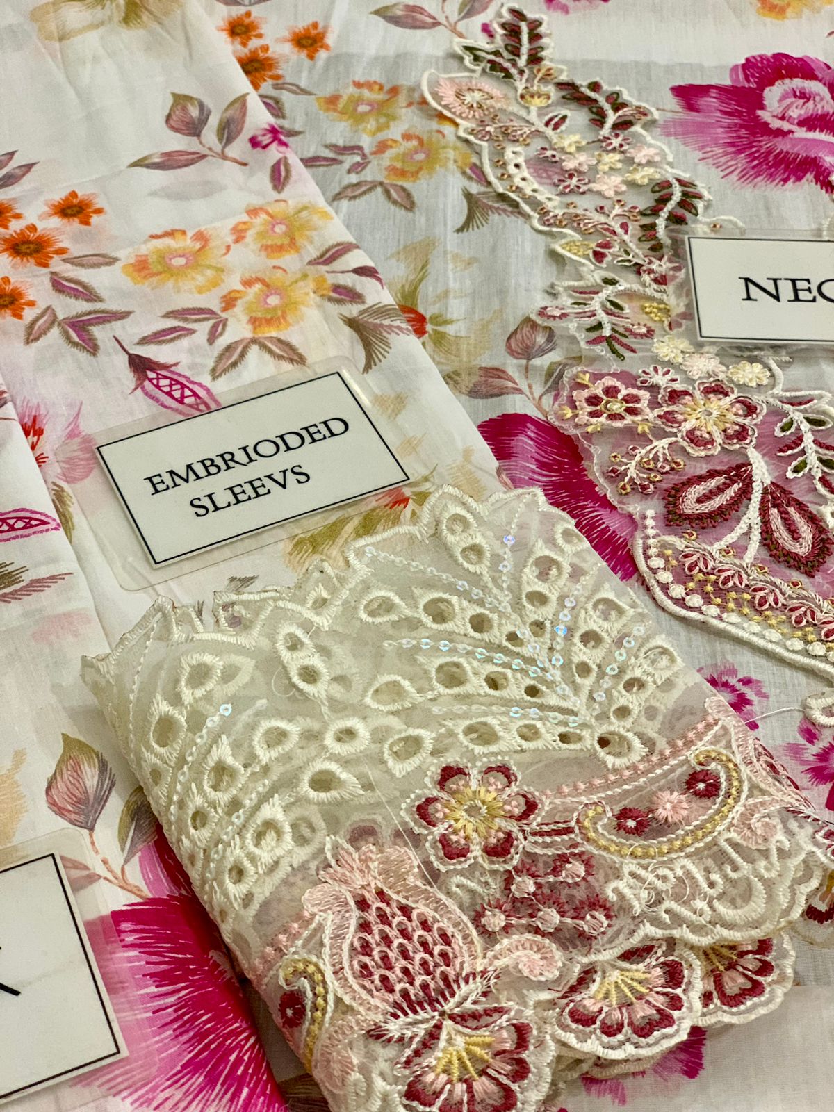 Ramsha | White Multi - Lawn Collection