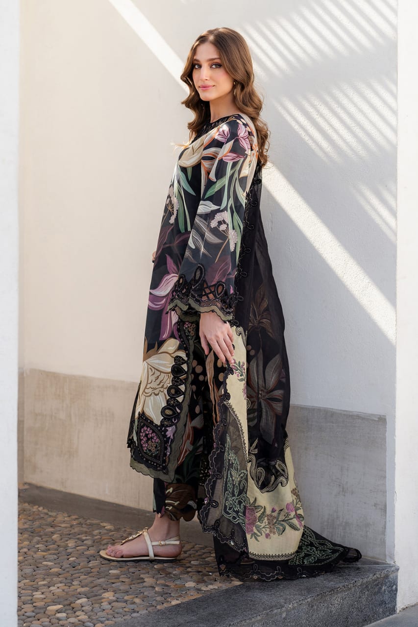 Baroque | Black Multi(DW) - Luxury Lawn Collection 2025