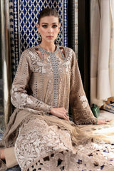Maria B D-2502-A | Coffee - Luxury Chikankari Lawn Collection