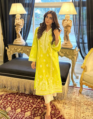 Naarj | Yellow - Luxury Lawn Collection