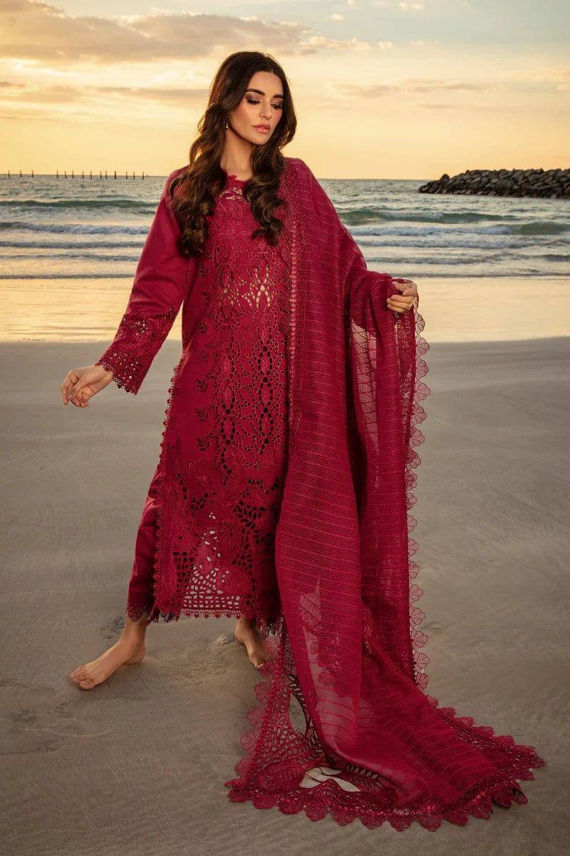 Rang Rasiya Alaya |  Mehroon - Lawn Chikankari Collection