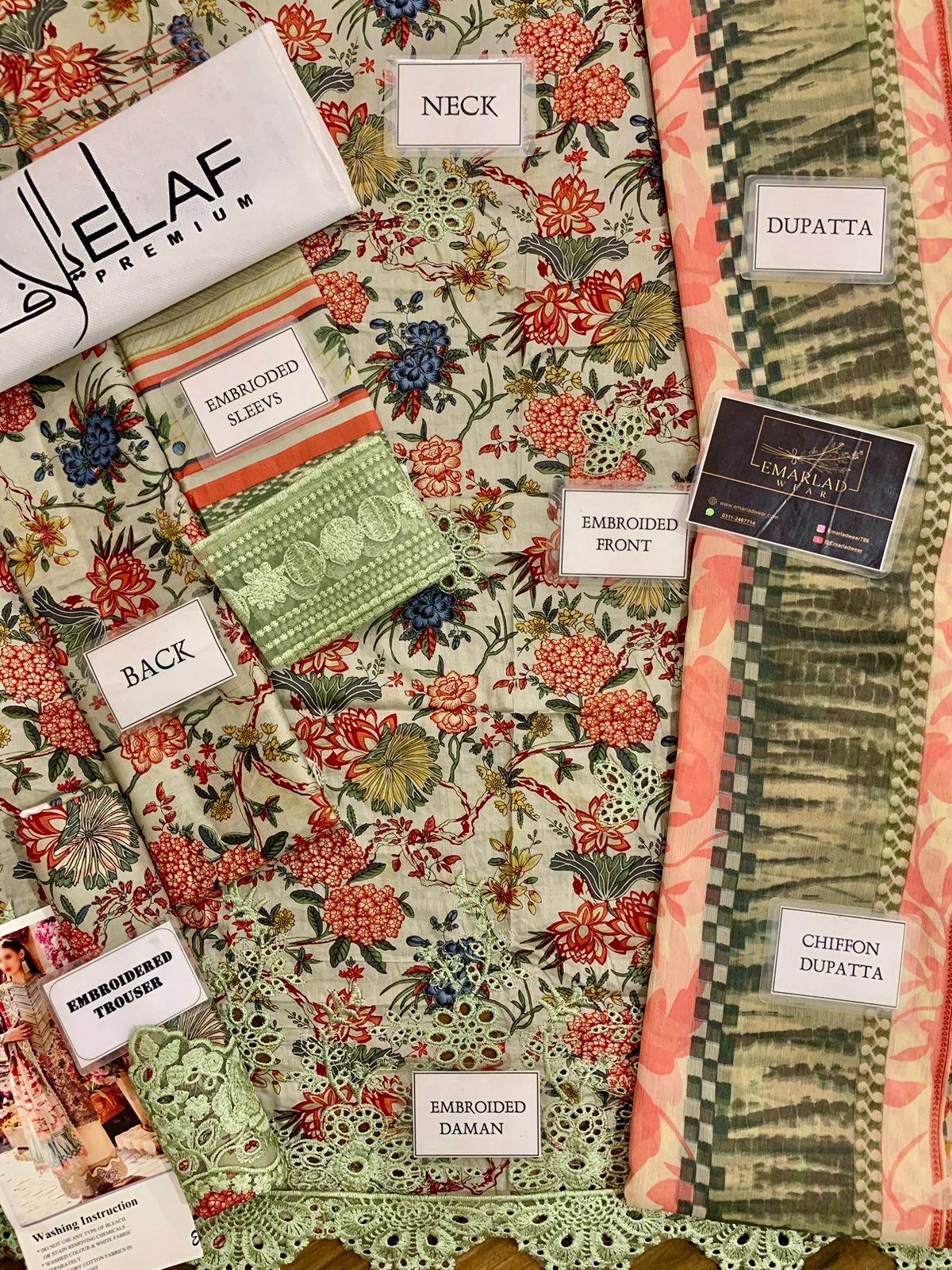 Elaf Giardino ELK-01B | Ivory - Lawn Collection 2025