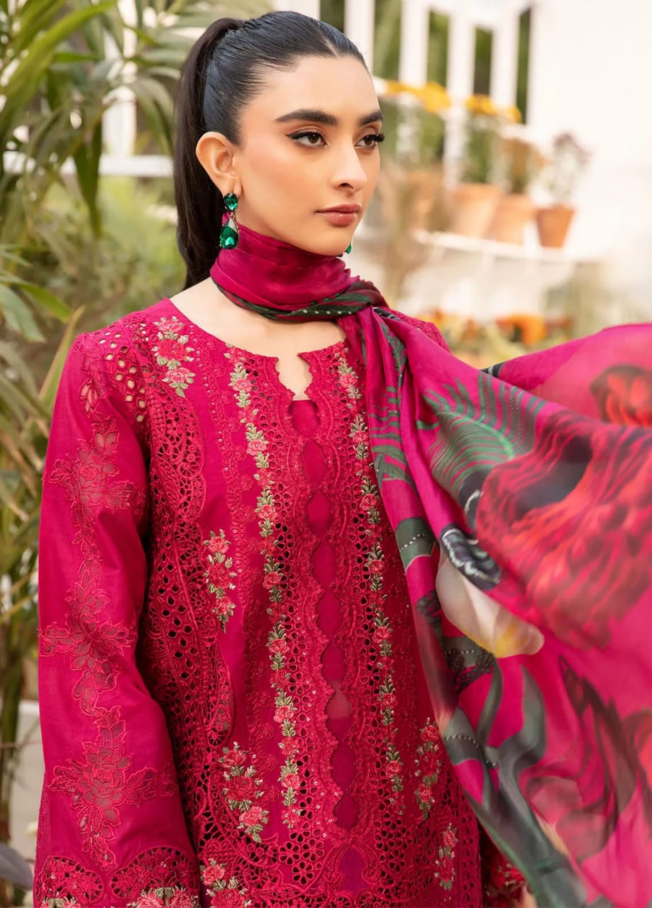 Elaf | Shocking Pink - Chikankari Collection