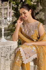 Sobia Nazir L25-6B | Mustard - Lawn Collection