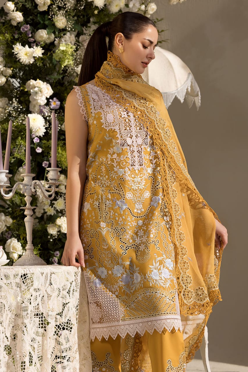Sobia Nazir L25-6B | Mustard - Lawn Collection