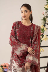 Maria B MPT-2608-A | Off White & Maroon - Lawn Collection